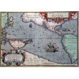 Abraham Orteliuscoloured engravingMap of 'Maris Pacifici', first published 1589 (dated), Theatrum