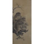 Mori Sosen (1747-1821)Ink on paperTwo monkeys in a tree,signed Sosen with seals Shusho39.5cm x 18cm