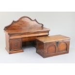 A Victorian mahogany miniature sideboard, 14.5in. height 10.5in., and a miniature mahogany coffer,