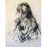 Bernard Dunstan (1920-2017)charcoal on paperPortrait of Elizabeth initialled, 15.5 x 11.75in., and a