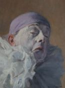 § Armand Henrion (1875-1958)oil on wooden panelClown crying,signed,7 x 5.5in.