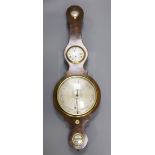 J. Somalvico, Hatton Garden. An early 19th century strung mahogany wheel barometer with