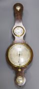 J. Somalvico, Hatton Garden. An early 19th century strung mahogany wheel barometer with