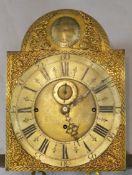 Matthew Skinner of London. A George III chiming longcase clock movement and dial striking on 8 bells