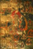 A thangka depicting Green Tara, Tibet, 19th century the central figure surrounded by twenty Buddhist