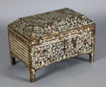 An late 18th /early 19th century Ottoman tortoiseshell and mother-of-pearl scribe's casket,