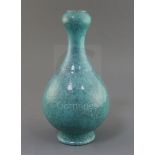 A Chinese robin's egg glazed vase, probably Yongzheng/Qianlong period, with garlic neck above a pear