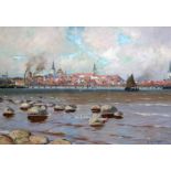 Andrei Afanasievich Egorov (Russian 1878-1954)gouache on paperA View of Tallinn, formerly Reval,