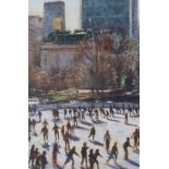 § Clive McCartney (b.1949)3 oils on boardsThe Skaters, Central Parksigned23 x 16in.