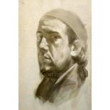 § Stephen Conroy (b.1964)watercolour on paperSelf-portraitMarlborough Fine Art label verso dated