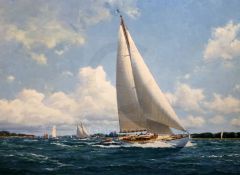 Deryck Foster (b.1924)oil on boardSailing out of the Hamblesigned and dated '5721.5 x 29.75in.