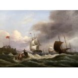 Thomas Luny (1759-1837)oil on canvasMerchantman coming in to Teignmouth19.25 x 26in.