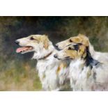 Arthur Wardle (1864-1947)oil on cardStudy of three borzoisigned10 x 15in.