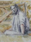 § Duncan Grant (1885-1978)pencil and watercolourPortrait of Rupert BrookeGiven by the artist to