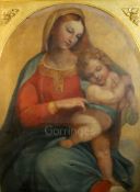19th century Italian Schooloil on canvasMadonna and child40.5 x 30.5in.