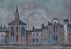 Jack Jones (1922-1993)oil on boardSwansea Docksinitialled and inscribed verso4.5 x 6.5in.