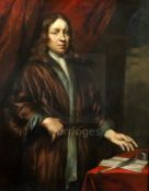 Hendrik Berckman (1629-1679)oil on wooden panelThree quarter length portrait of a gentleman standing