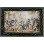 After Jacques Louis David Jermain. A late 19th century French oil on ivory miniature plaque,