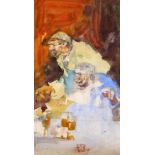 Sir Frank Brangwyn (1867-1956)watercolour'Men at bar'monogrammed13 x 7.5in.