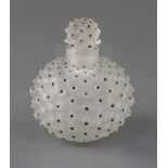 A R. Lalique cactus pattern scent bottle and stopper, etched mark Royal Dutch Mail Rotterdam