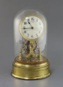 A Eureka & Co. Ltd, London. A gilt brass and steel electric timepiece enamelled Arabic dial, No.