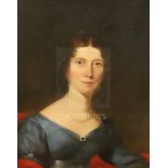 Attributed to Josiah Slater (Irish, 1781-1847)oil on mill boardPortrait of Kitty Pakeham, Daughter