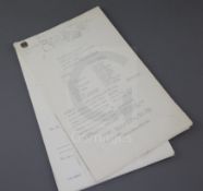 Dr Who: Five rehearsal scripts for the original four and one later episode, formerly the property of