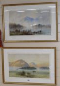 Edwin Earp (1851-1945), pair of watercolours, 'Ullswater' and 'Loch Fyne', signed and later