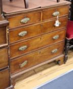 A George III mahogany chest W.90cm