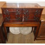 A 19th century mahogany cabinet on stand W.85cm