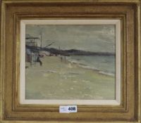 Gevork Simone Avakian, oil on board, Beach scene, inscribed verso, 24 x 28in.