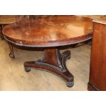 An early Victorian rosewood octagonal centre table W.106cm