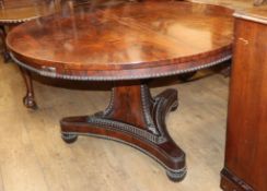 An early Victorian rosewood octagonal centre table W.106cm