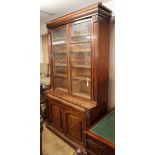 A Victorian mahogany library bookcase W.138cm