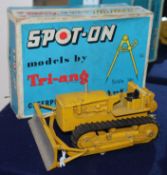 A Tri-Ang spot-on model caterpillar D.9 Bulldozer No.116 boxed length 14.5cm