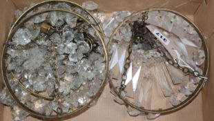 Three small bag chandeliers