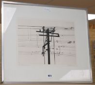 Harry Norman Eccleston (1923-2010) etching and aquatint, Stratford Variations No.4, signed in