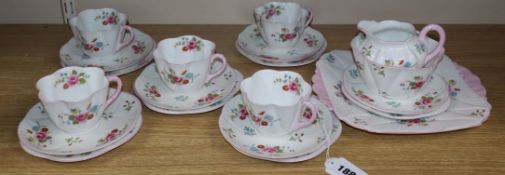 A floral Shelley tea service