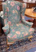 A George I style wing armchair