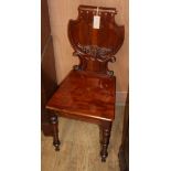 A Victorian mahogany hall chair