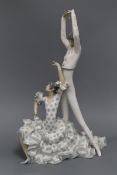 A Lladro figure of Flamenco dancers height 50cm