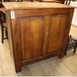 A French panelled oak cabinet W.94cm