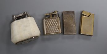 Four Dunhill lighters