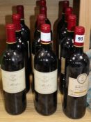 Four bottles of Lafite Baronde Rothschild Reserve Speciale Medoc, 2003, 2000 (3) and four