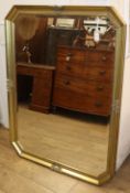 A large gilt-framed mirror (a.f.) W.101cm