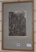 Albrecht Durer, etching, 'The Knight, Death and The Devil, 4th State', 24 x 18cm