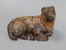 A terracotta dog height 13cm