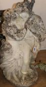 A reconstituted stone garden figural ornament Height 74cm