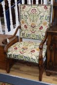 An 18th century style elbow chair