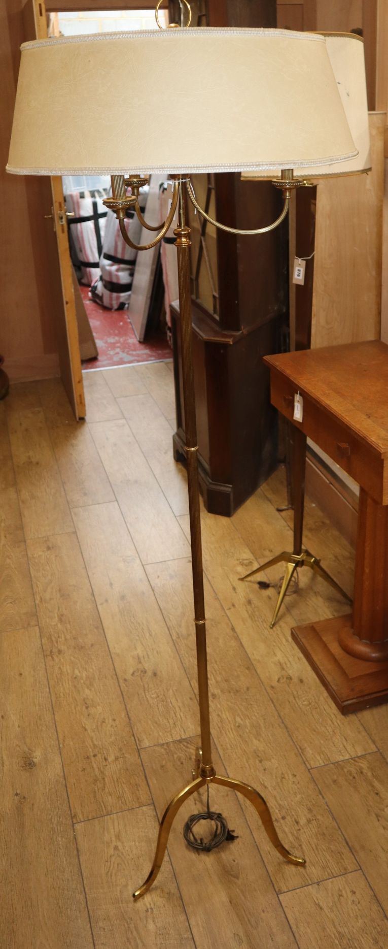 A Maison Jansen style tripod floor lamp